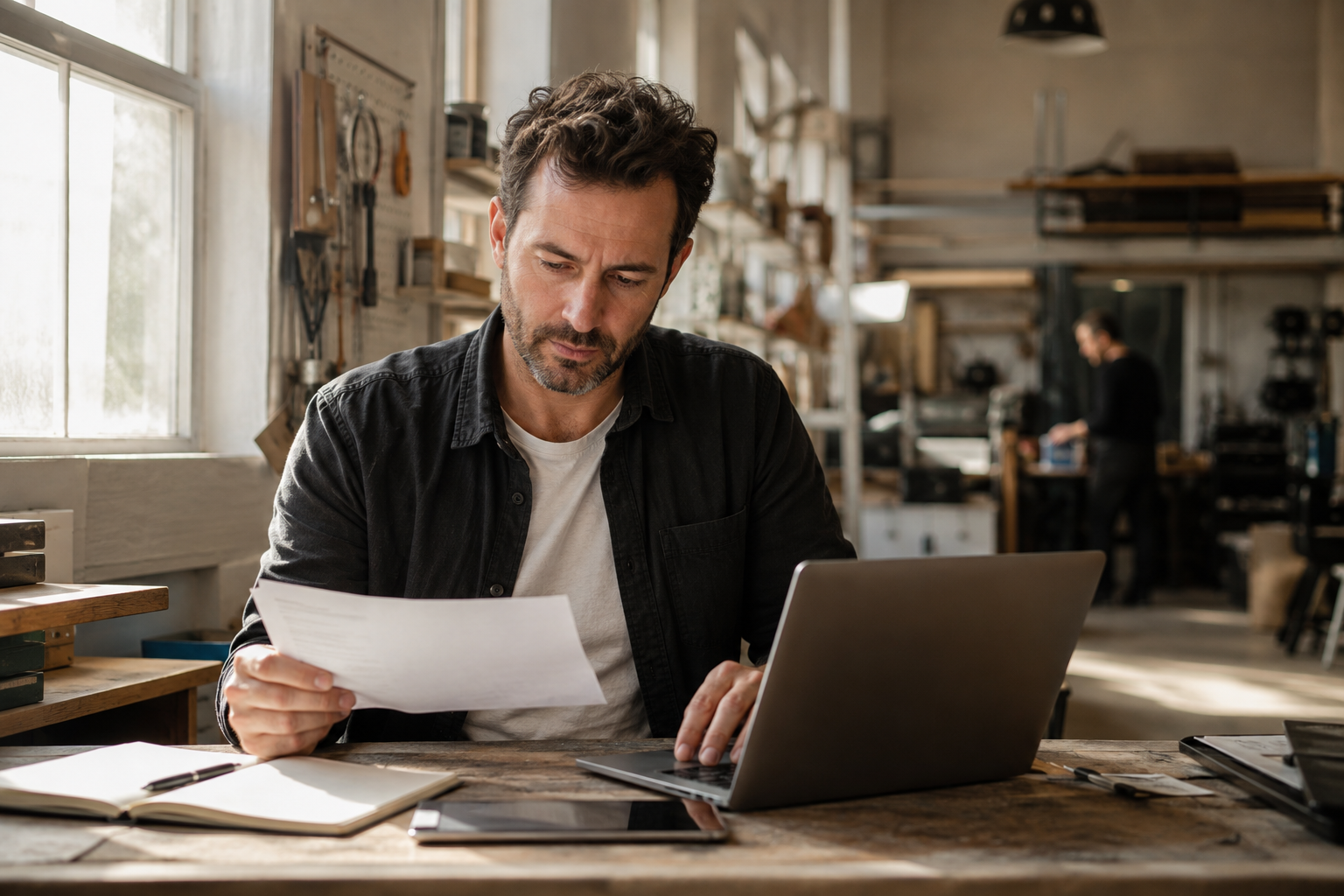 Un entrepreneur dans son environnement de travail
